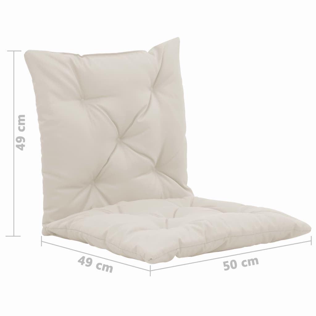 Swing Chair Cushions 2 pcs Cream 50 cm Fabric