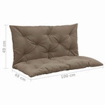 Cushion for Swing Chair Taupe 100 cm Fabric
