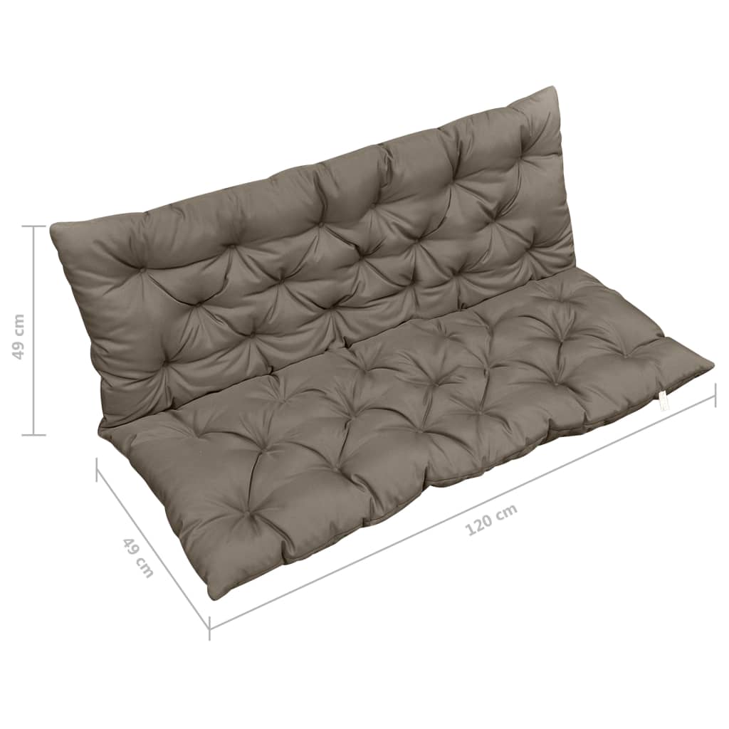 Cushion for Swing Chair Taupe 120 cm Fabric