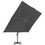 Cantilever Umbrella with Aluminium Pole 4x3 m Black