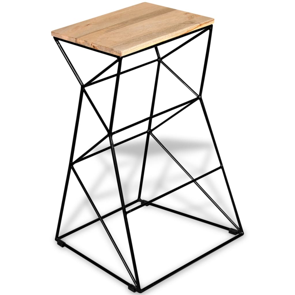 Bar Stools 4 pcs Solid Mango Wood