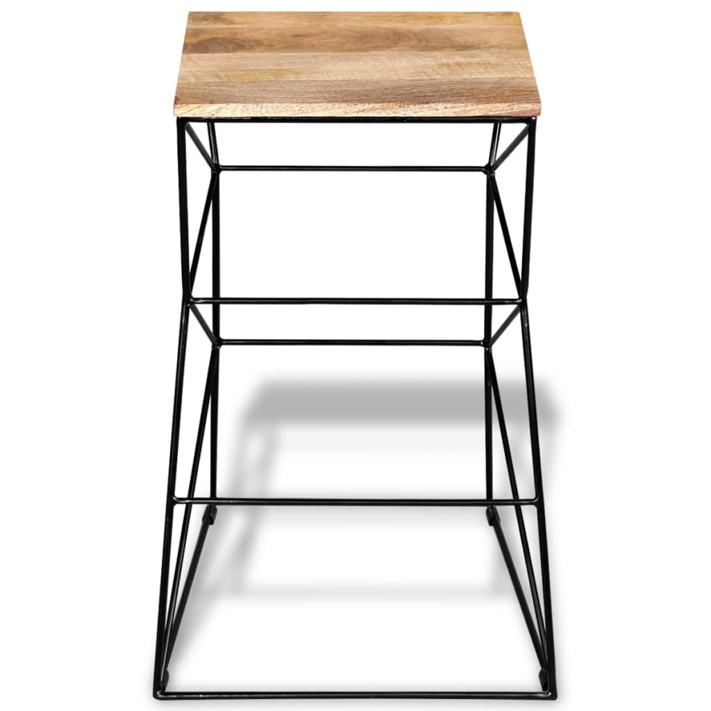Bar Stools 4 pcs Solid Mango Wood