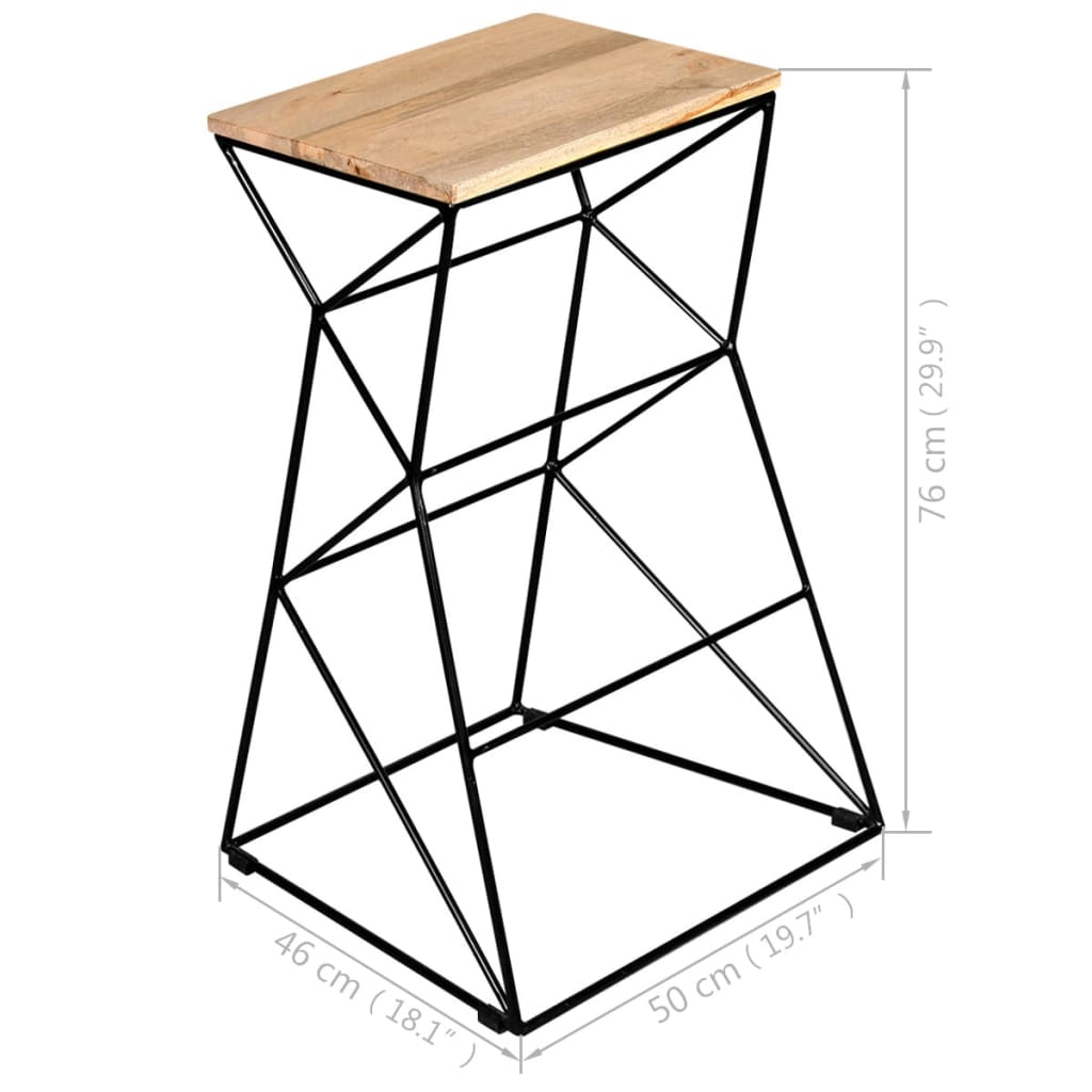 Bar Stools 4 pcs Solid Mango Wood