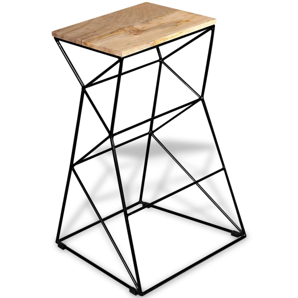Bar Stools 4 pcs Solid Mango Wood