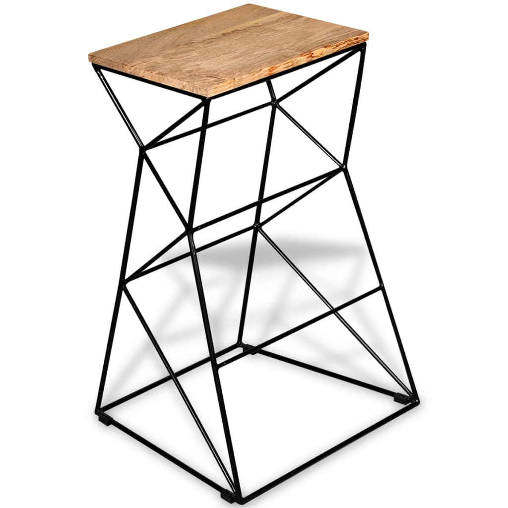 Bar Stools 4 pcs Solid Mango Wood