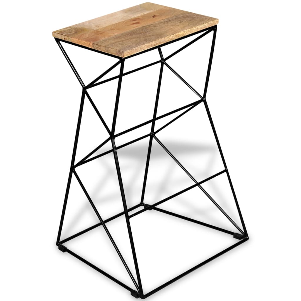 Bar Stools 4 pcs Solid Mango Wood
