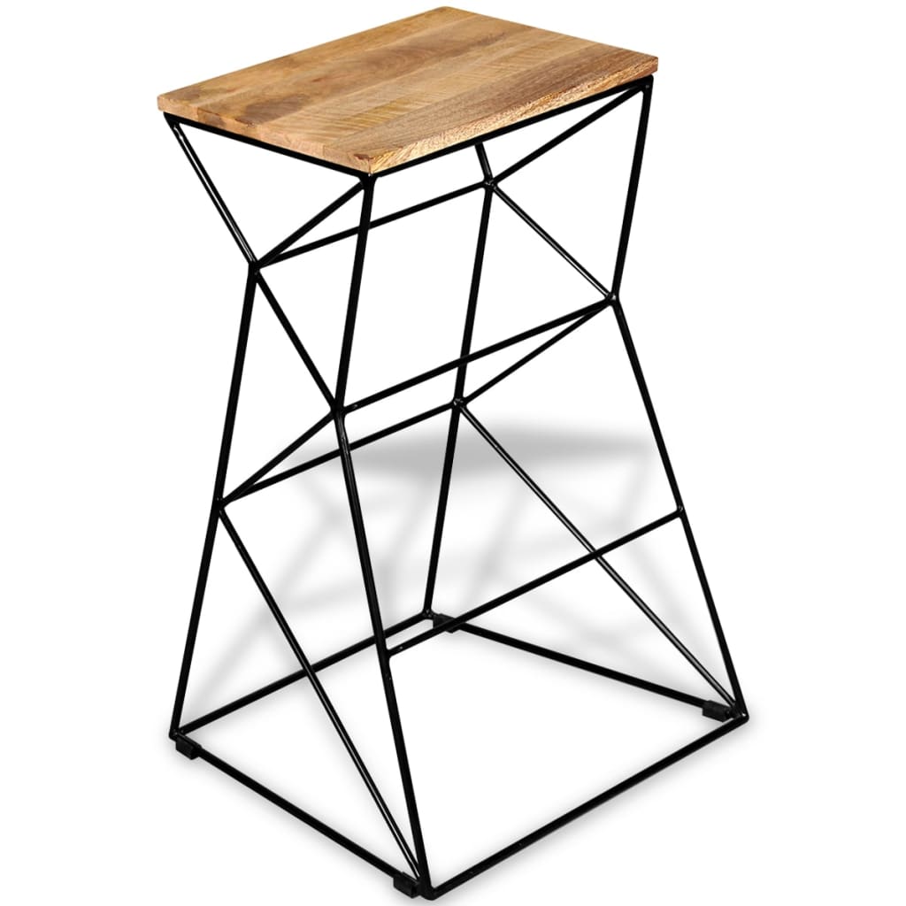 Bar Stools 4 pcs Solid Mango Wood