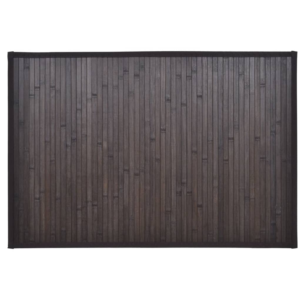 Bamboo Bath Mats 4 pcs 40x50 cm Dark Brown