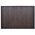 Bamboo Bath Mats 4 pcs Dark Brown