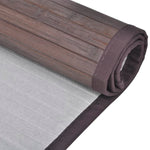 Bamboo Bath Mats 4 pcs Dark Brown