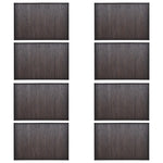 Bamboo Bath Mats 8 pcs 40x50 cm Dark Brown