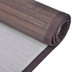 Bamboo Bath Mats 8 pcs 40x50 cm Dark Brown