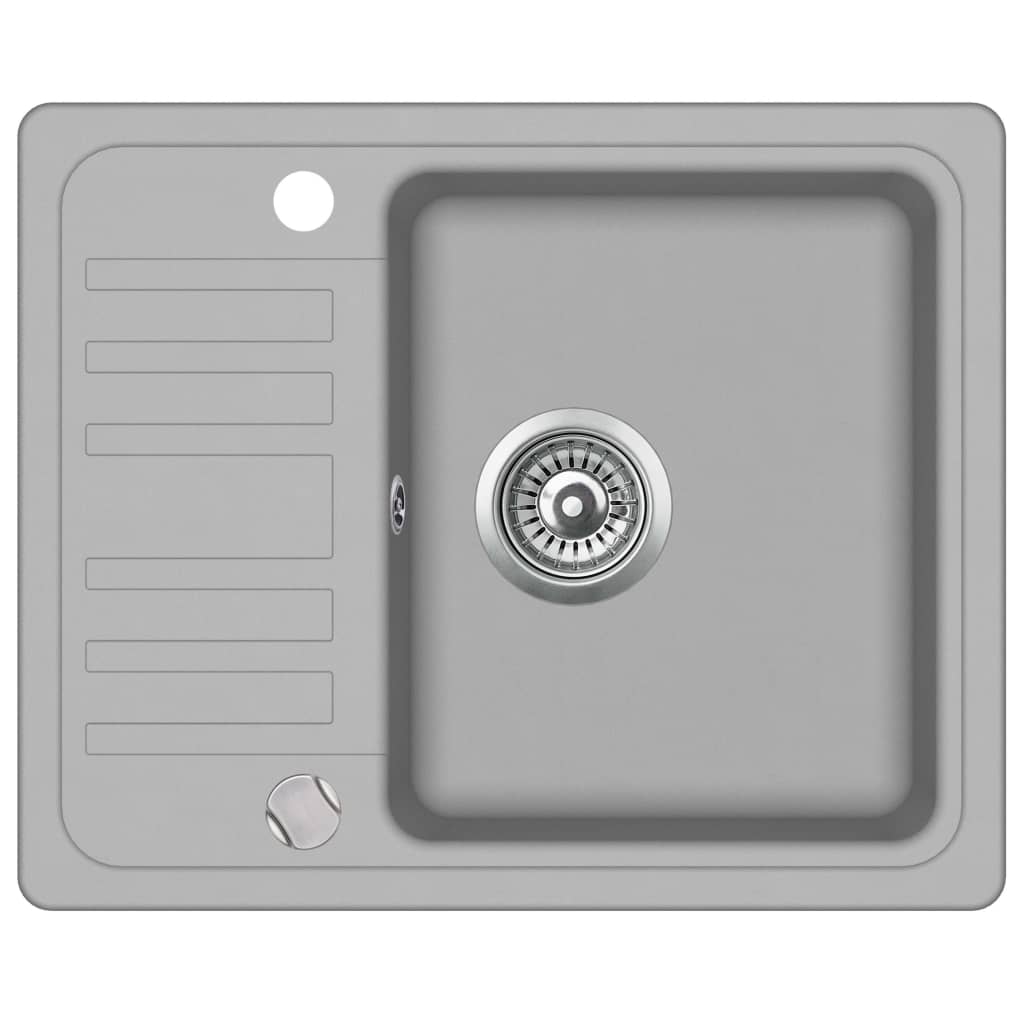 Granite Kitchen Sink Single Basin Grey