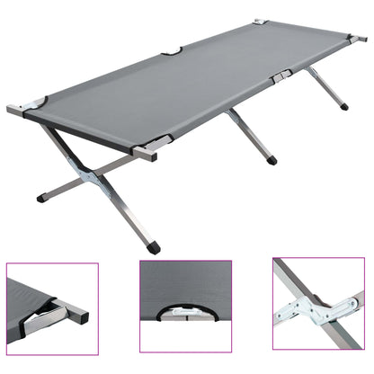 Camping Bed 190x74x47 cm XL Grey