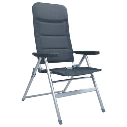 Reclining Garden Chairs 2 pcs Aluminium Grey