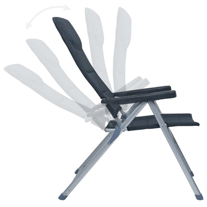 Reclining Garden Chairs 2 pcs Aluminium Grey