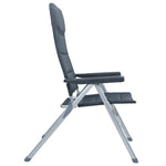 Reclining Garden Chairs 2 pcs Aluminium Grey