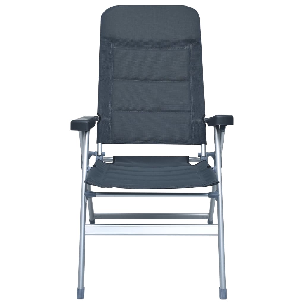 Reclining Garden Chairs 2 pcs Aluminium Grey