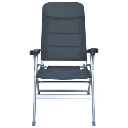 Reclining Garden Chairs 2 pcs Aluminium Grey