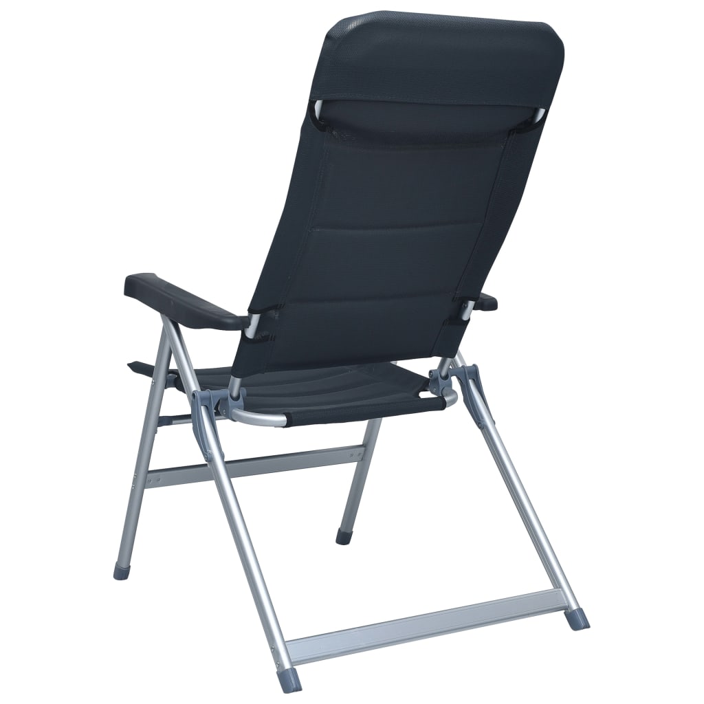 Reclining Garden Chairs 2 pcs Aluminium Grey