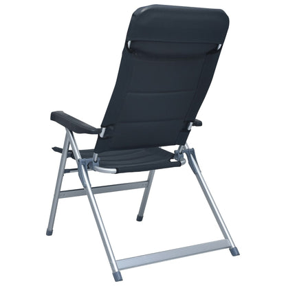 Reclining Garden Chairs 2 pcs Aluminium Grey