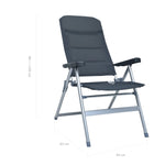 Reclining Garden Chairs 2 pcs Aluminium Grey