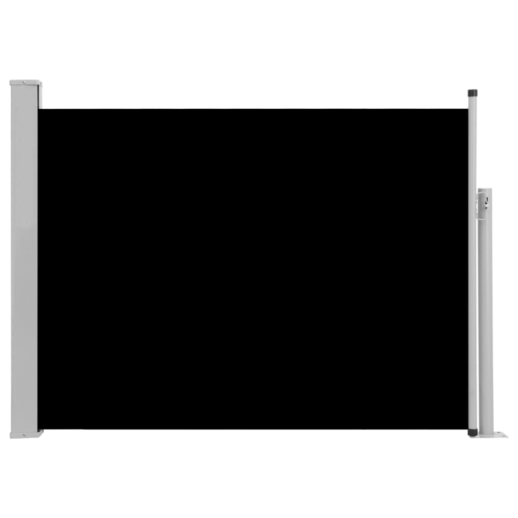 Patio Retractable Side Awning 100x500 cm Black