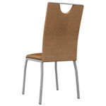 Dining Chairs 4 pcs Durable  Brown faux Leather
