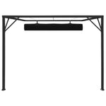 Garden Wall Gazebo with Retractable Roof Canopy Anthracite