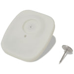 2000 pcs RF Hard Tags and Pins Sets 8.2 MHz White
