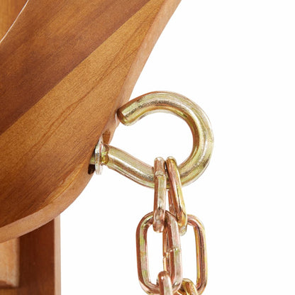 Garden wooden swing chair with Canopy Solid Acacia Wood
