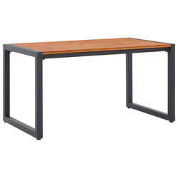 Garden Table with U-shaped Legs 160x80x75 cm Solid Acacia Wood