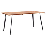 Garden Table with Hairpin Legs 160x80x75 cm Solid Acacia Wood