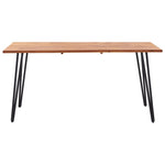 Garden Table with Hairpin Legs 160x80x75 cm Solid Acacia Wood