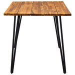 Garden Table with Hairpin Legs 160x80x75 cm Solid Acacia Wood