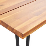 Garden Table with Hairpin Legs 160x80x75 cm Solid Acacia Wood