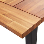 Garden Table with U-shaped Legs 180x90x75 cm Solid Acacia Wood