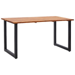 Garden Table with Hairpin Legs 140x80x75 cm Solid Acacia Wood