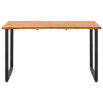 Garden Table with Hairpin Legs 140x80x75 cm Solid Acacia Wood