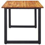 Garden Table with Hairpin Legs 140x80x75 cm Solid Acacia Wood