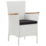 Garden Chairs 2 pcs White Poly Rattan
