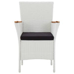 Garden Chairs 2 pcs White Poly Rattan