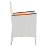Garden Chairs 2 pcs White Poly Rattan