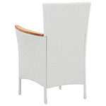 Garden Chairs 2 pcs White Poly Rattan