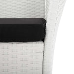 Garden Chairs 2 pcs White Poly Rattan