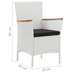 Garden Chairs 2 pcs White Poly Rattan