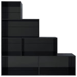 Book Cabinet/Room Divider High Gloss Black - Chipboard