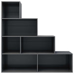 Book Cabinet/Room Divider High Gloss Grey - Chipboard