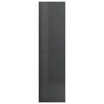 Book Cabinet/Room Divider High Gloss Grey - Chipboard