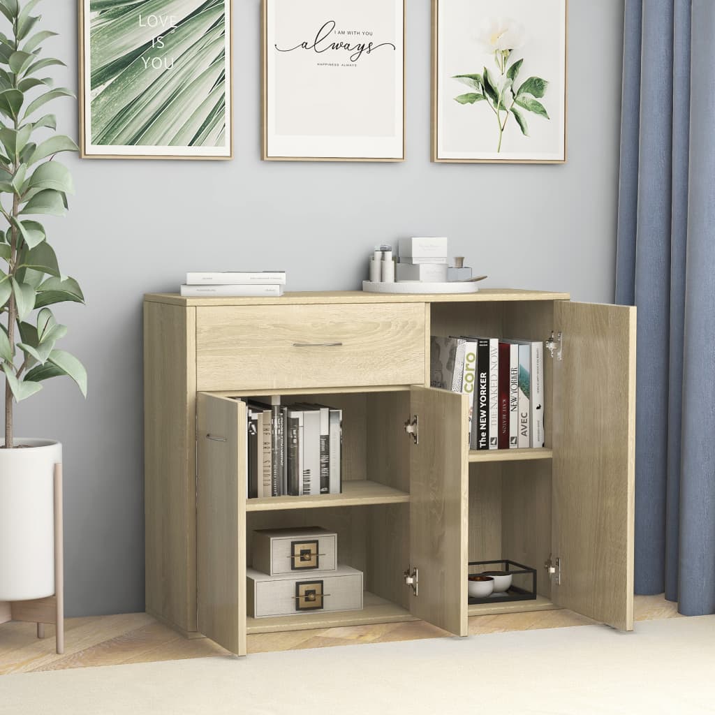Sideboard Sonoma Oak 88x30x70 cm Chipboard